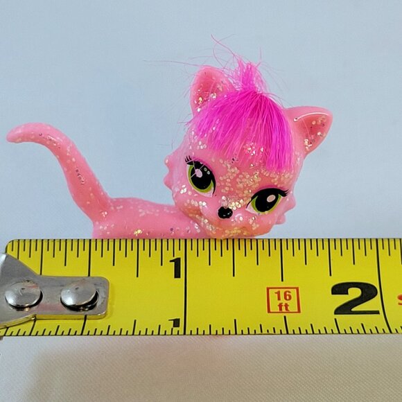 Polly Pocket Glitter Cat Dog Pink Purple Hair Animals Toy Figurine - Picture 9 of 15